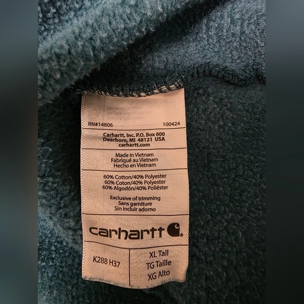 Carhartt Men's Green Hoodie XL Tall - Picture 5 of 5